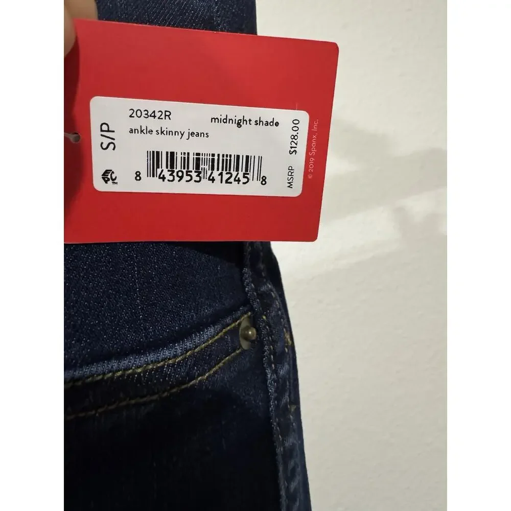 Spanx S Ankle Skinny Jeans In Midnight Shade $128 20342R NWT